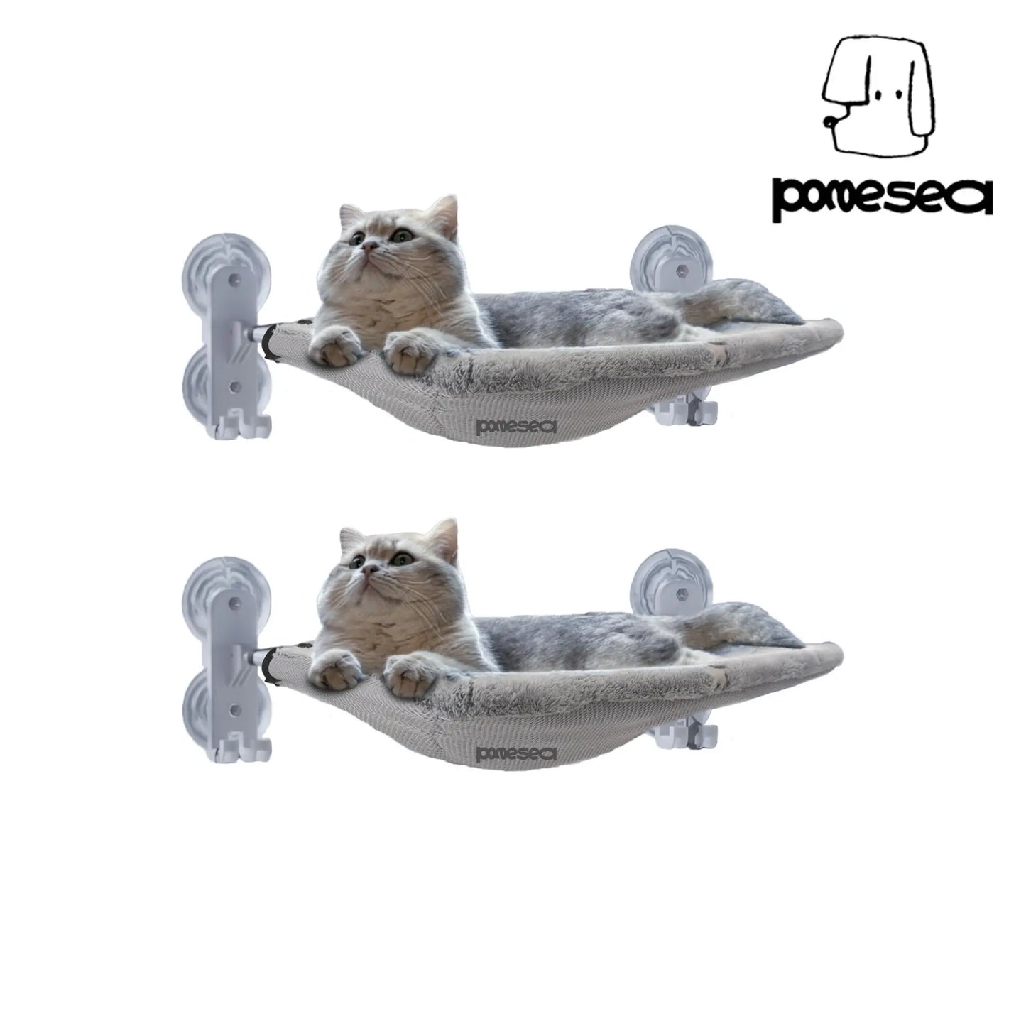 【Cat Window Perch】For Large Cats,Glow in the Dark,Hammock with Hook Design Double-Sided Fabric Cover, Foldable Window Seat,Sunbathing