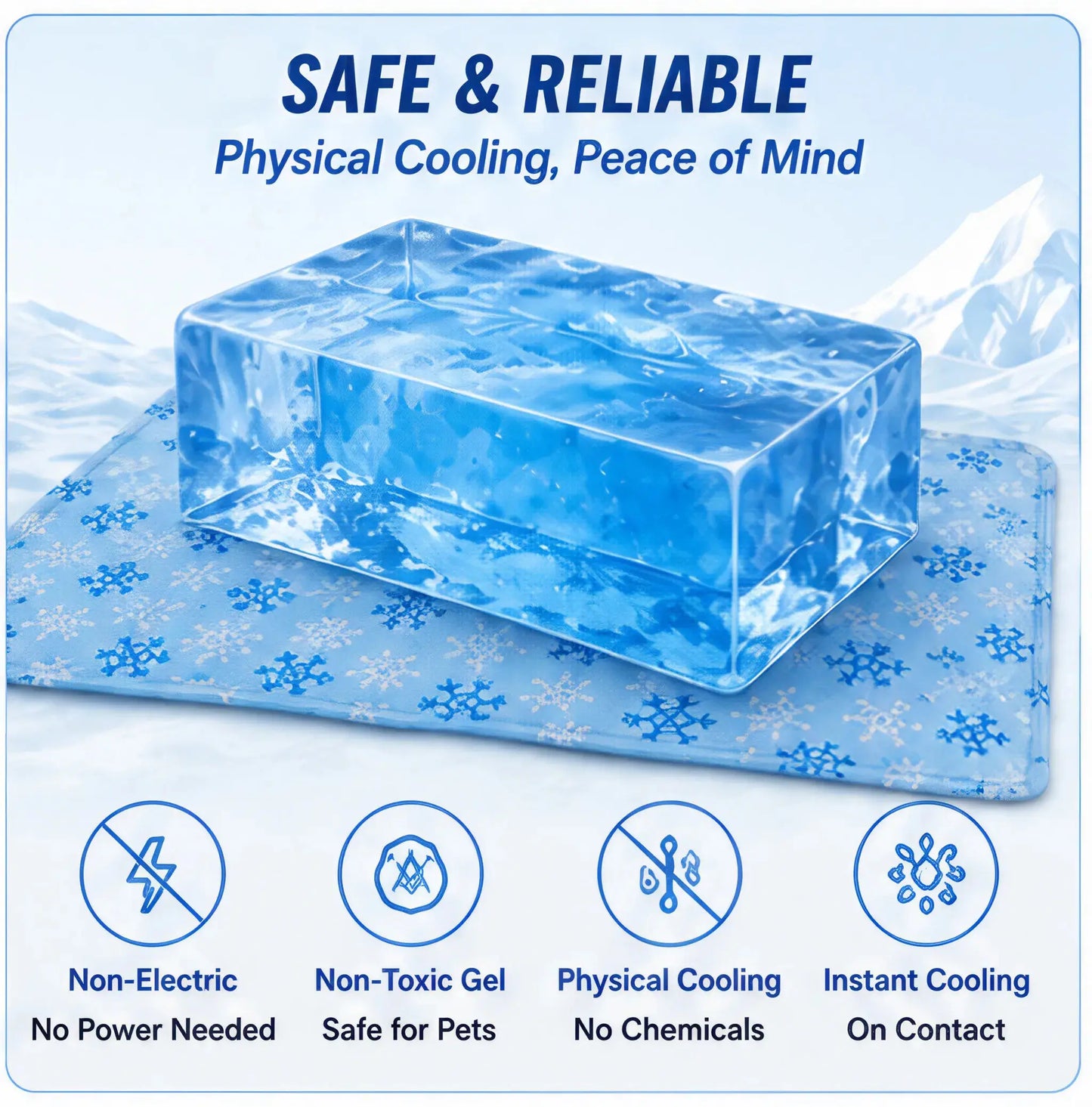 Washable Pet Cooling Pad, No Gel, No Electric, Pet Cool Pad，Non-Slip Summer Crate Bed - Washable Gel, Waterproof Ice Silk Pad for Dogs & Cats, Suitable for Couch, Crate (Sizes S-L)