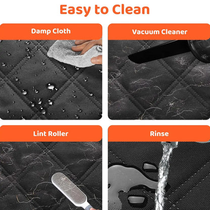 Waterproof Dog Car Seat Cover for Back Seat with Mesh Window, Foldiing Dog Bed for Car Travel,Outside Dog Bed,Expanded Space&Weight up to 400Full Coverage Back Seat & Door Protector, Easy-To-Clean & Universal Fit for Cars, Suvs & Trucks #Summervibes