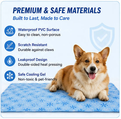 Washable Pet Cooling Pad, No Gel, No Electric, Pet Cool Pad，Non-Slip Summer Crate Bed - Washable Gel, Waterproof Ice Silk Pad for Dogs & Cats, Suitable for Couch, Crate (Sizes S-L)