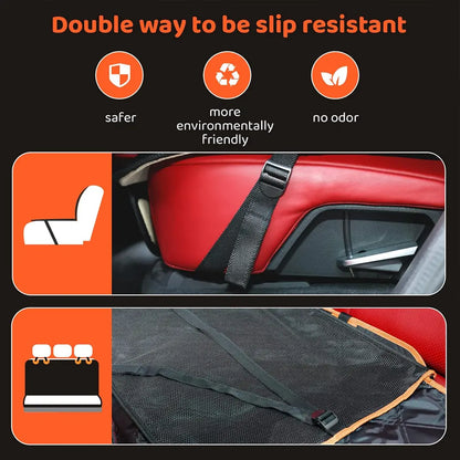 Waterproof Dog Car Seat Cover for Back Seat with Mesh Window, Foldiing Dog Bed for Car Travel,Outside Dog Bed,Expanded Space&Weight up to 400Full Coverage Back Seat & Door Protector, Easy-To-Clean & Universal Fit for Cars, Suvs & Trucks #Summervibes