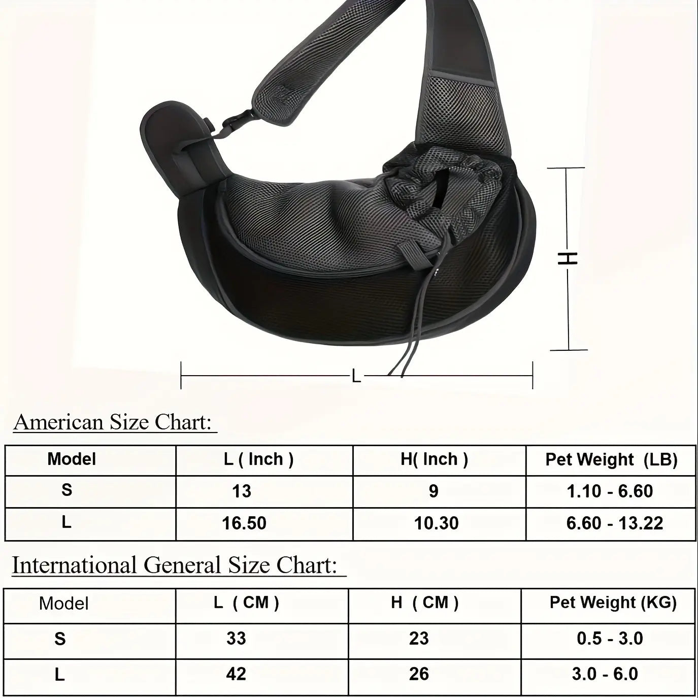 Pet Sling Carrier for Small Dogs & Cats – Hands-Free Puppy Carrier with Safety Hook, Large Zipper Pocket, Soft Breathable Mesh, Adjustable Strap，Crossbody Satchel Dog Pocket for Outdoor
