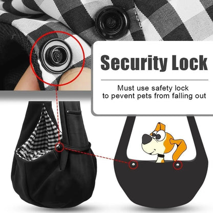 Pet Dog Sling Carrier Animal Carrier for 3-10 Lbs Pets, Dog Purse Pouch & Satchel, Reversible Unadjustable Strap, Travel Hand-Free Safe Bag, Puppy Carrier Sling