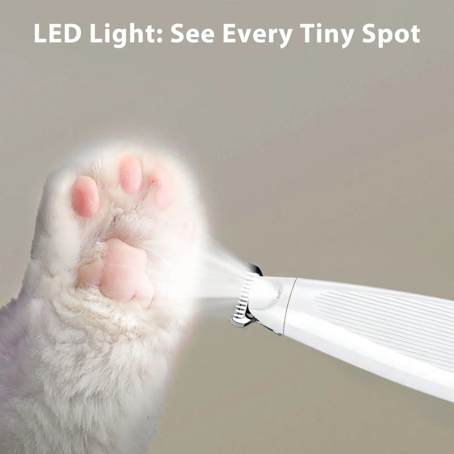 GOYJOY Waterproof Rechargeable Micro Precision Trimmer for Small Dogs and Cats with LED Light and Quiet Grooming for Paws, Eyes, Ears, and Face