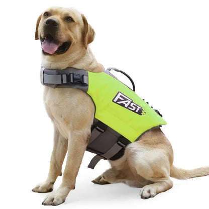 Kasentex Dog Life Jacket Swim Vest - Adjustable Buckle, Durable, Breathable, Reflective Strips for High Visibility, Waterproof Material, Easy-On/Off, Rescue Handle, S-XL Sizes, Adjustable Waterproof Lifejackets for Dogs