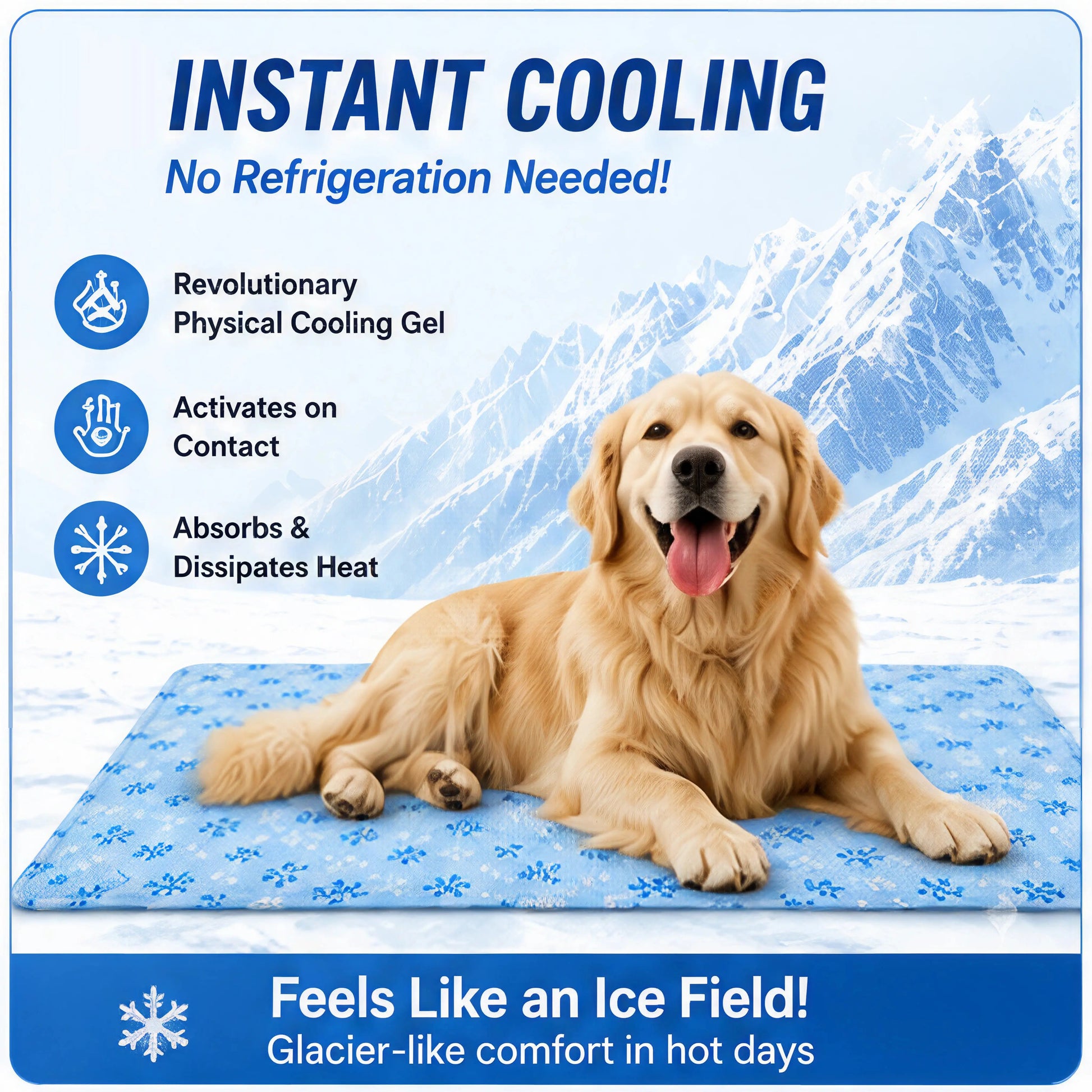Washable Pet Cooling Pad, No Gel, No Electric, Pet Cool Pad，Non-Slip Summer Crate Bed - Washable Gel, Waterproof Ice Silk Pad for Dogs & Cats, Suitable for Couch, Crate (Sizes S-L)
