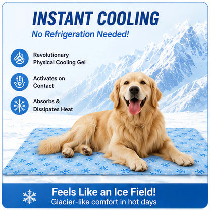 Washable Pet Cooling Pad, No Gel, No Electric, Pet Cool Pad，Non-Slip Summer Crate Bed - Washable Gel, Waterproof Ice Silk Pad for Dogs & Cats, Suitable for Couch, Crate (Sizes S-L)