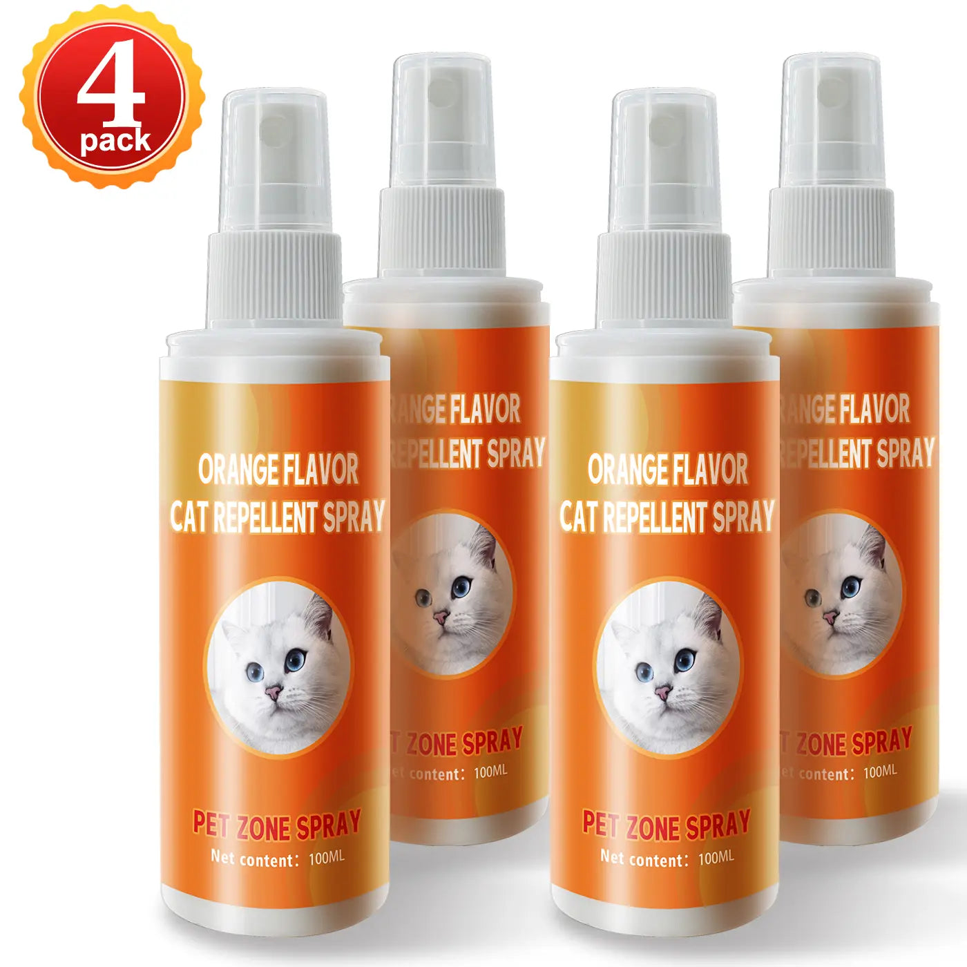 Cat Deterrent Spray for Indoor and Outdoor, Cat Scratch Deterrent for Furniture Protection, anti Marking Deterrent for Sofas and Carpet, Natural Ingredients (100 Ml*2)