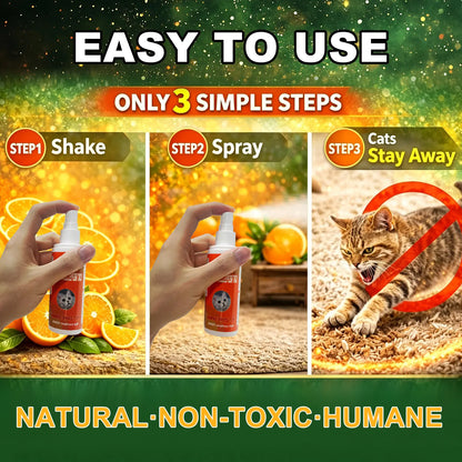 Cat Deterrent Spray for Indoor and Outdoor, Cat Scratch Deterrent for Furniture Protection, anti Marking Deterrent for Sofas and Carpet, Natural Ingredients (100 Ml*2)