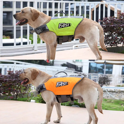 Kasentex Dog Life Jacket Swim Vest - Adjustable Buckle, Durable, Breathable, Reflective Strips for High Visibility, Waterproof Material, Easy-On/Off, Rescue Handle, S-XL Sizes, Adjustable Waterproof Lifejackets for Dogs