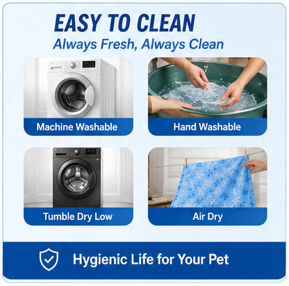 Washable Pet Cooling Pad, No Gel, No Electric, Pet Cool Pad，Non-Slip Summer Crate Bed - Washable Gel, Waterproof Ice Silk Pad for Dogs & Cats, Suitable for Couch, Crate (Sizes S-L)