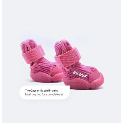 Rifruf Set of 2 Breathable Non‑Slip Pet Sneaker – Lightweight Paw Protection Sneakers for Dogs & Cats