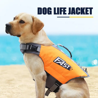 Kasentex Dog Life Jacket Swim Vest - Adjustable Buckle, Durable, Breathable, Reflective Strips for High Visibility, Waterproof Material, Easy-On/Off, Rescue Handle, S-XL Sizes, Adjustable Waterproof Lifejackets for Dogs